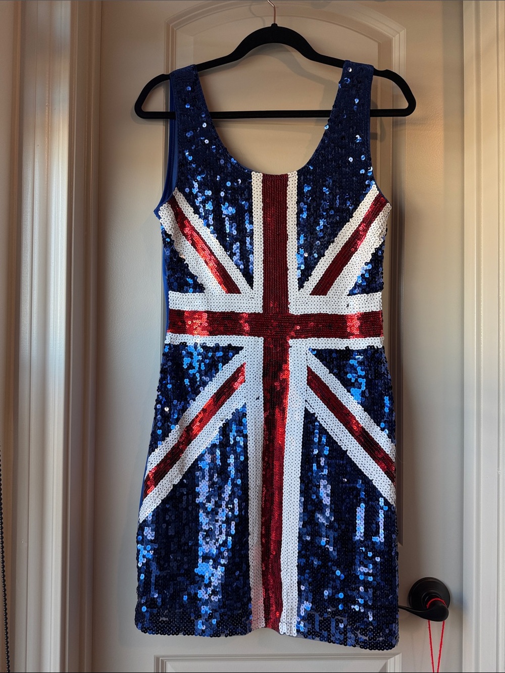 Union Jack sequin dress